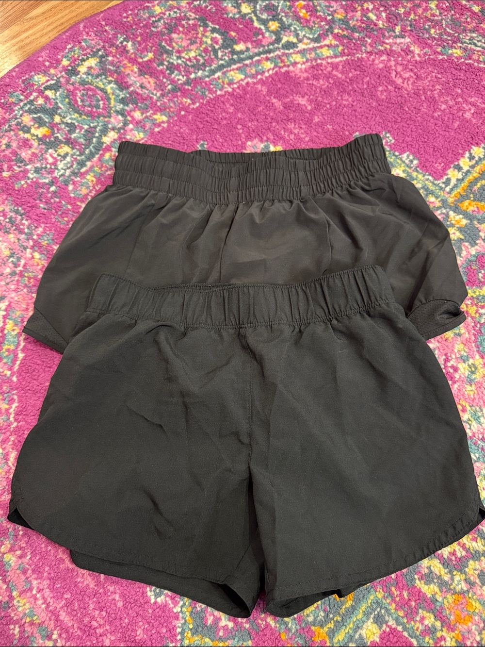 Girls Size 10/12 Black Elastic Waist Shorts
